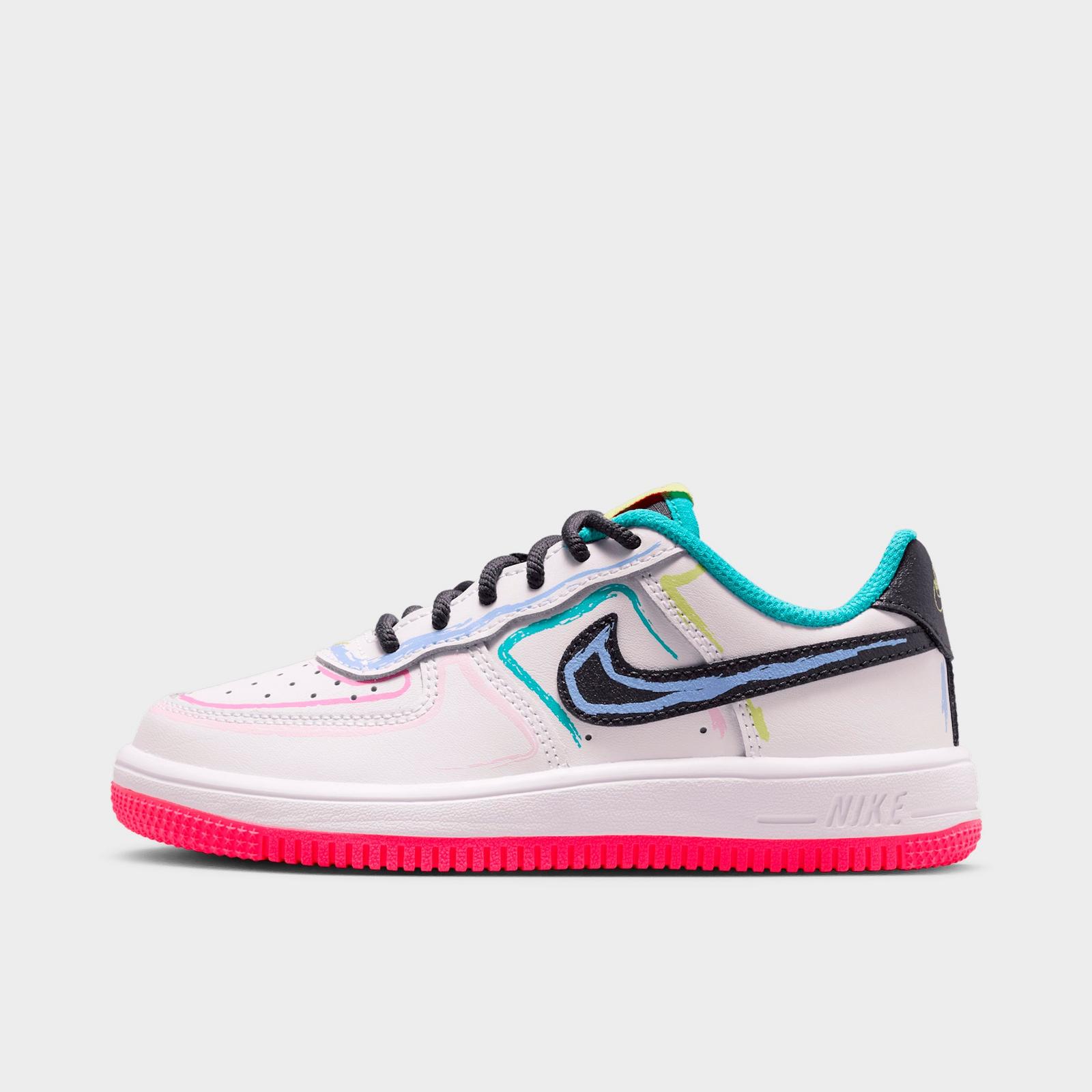 Little Kids' Nike Force 1 Low Casual Shoes - Rust Pink/Metallic Red Bronze/Summit White