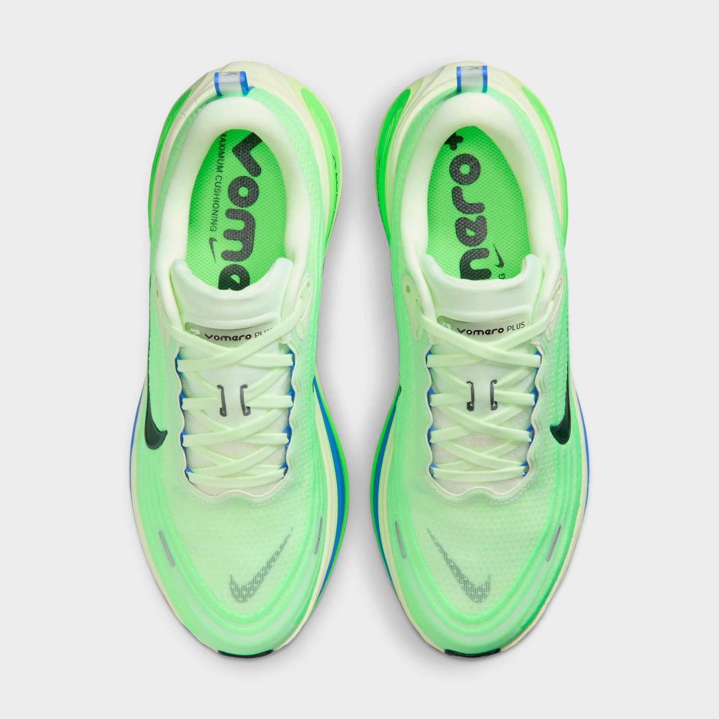 Men's Nithtke Vomero Plus Running Shoes - Part 2 - Volt Tint/Lime Blast/Sapphire/Black Spruce - Top view