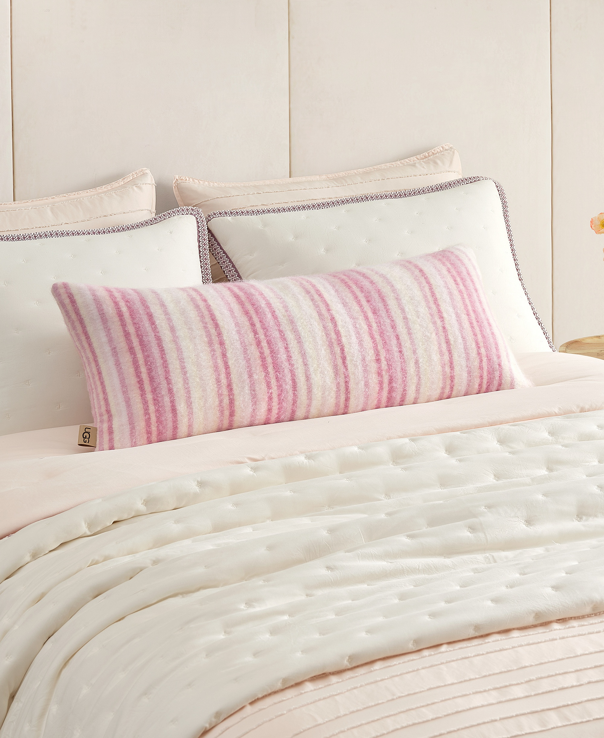 UGG® Joanna Lightweight Decorative Pillow, 36" x 14" - Dusty Orchid