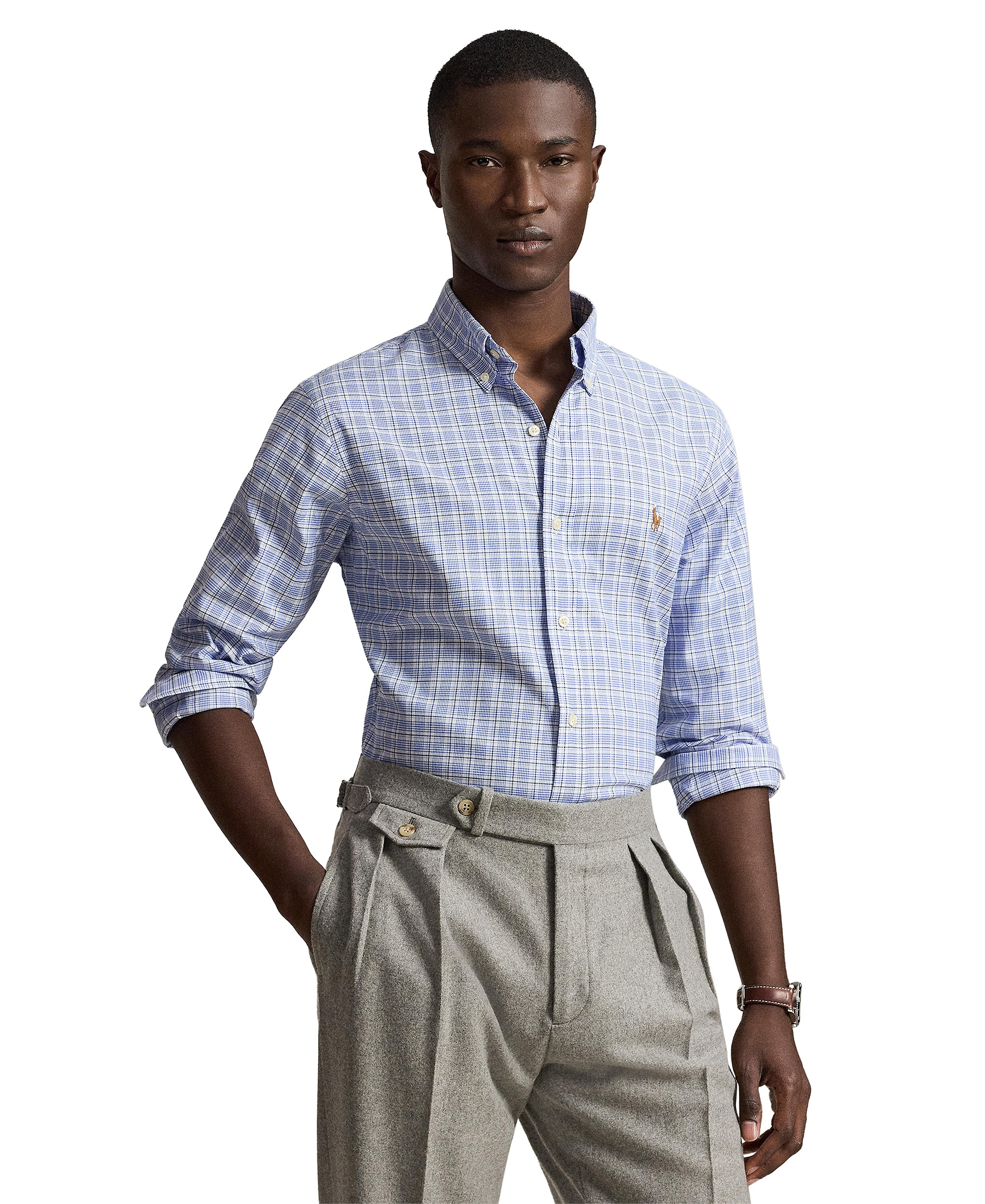 Polo Ralph Lauren Men's Classic-Fit Performance Oxford Shirt - 7373A Blue Multi