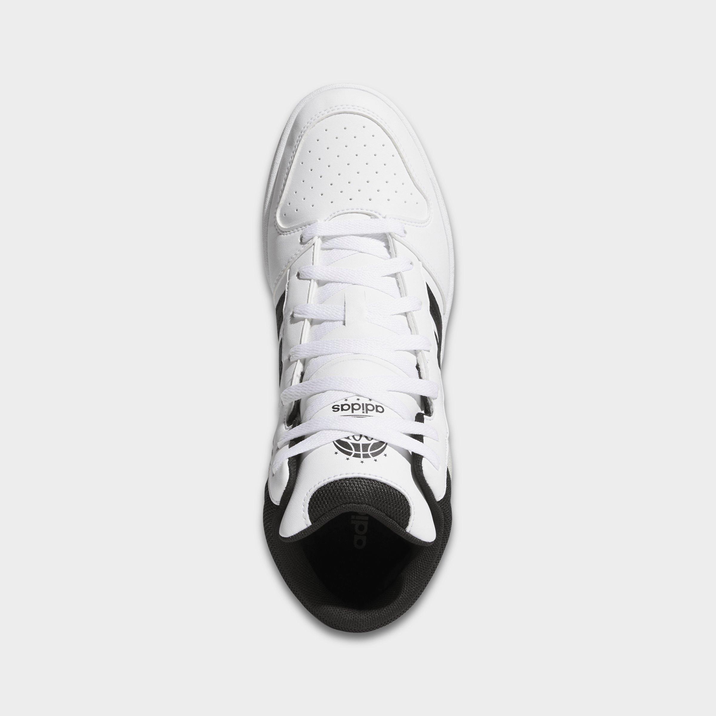 Men's adidas Hoops Classic Mid Casual Shoes - Cloud White/Core Black/Orbit Grey - Top view