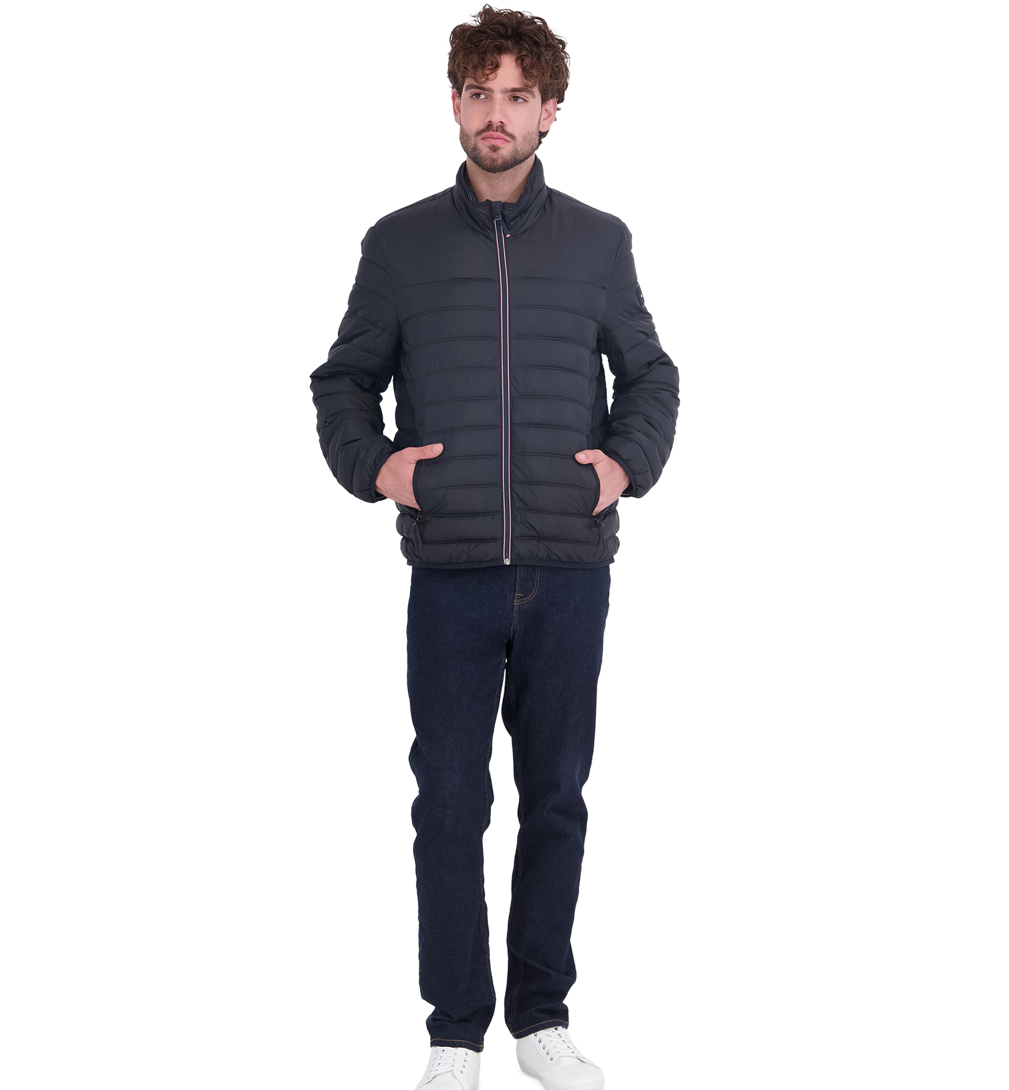 Tommy Hilfiger Men's Unhooded Packable Jacket - Black