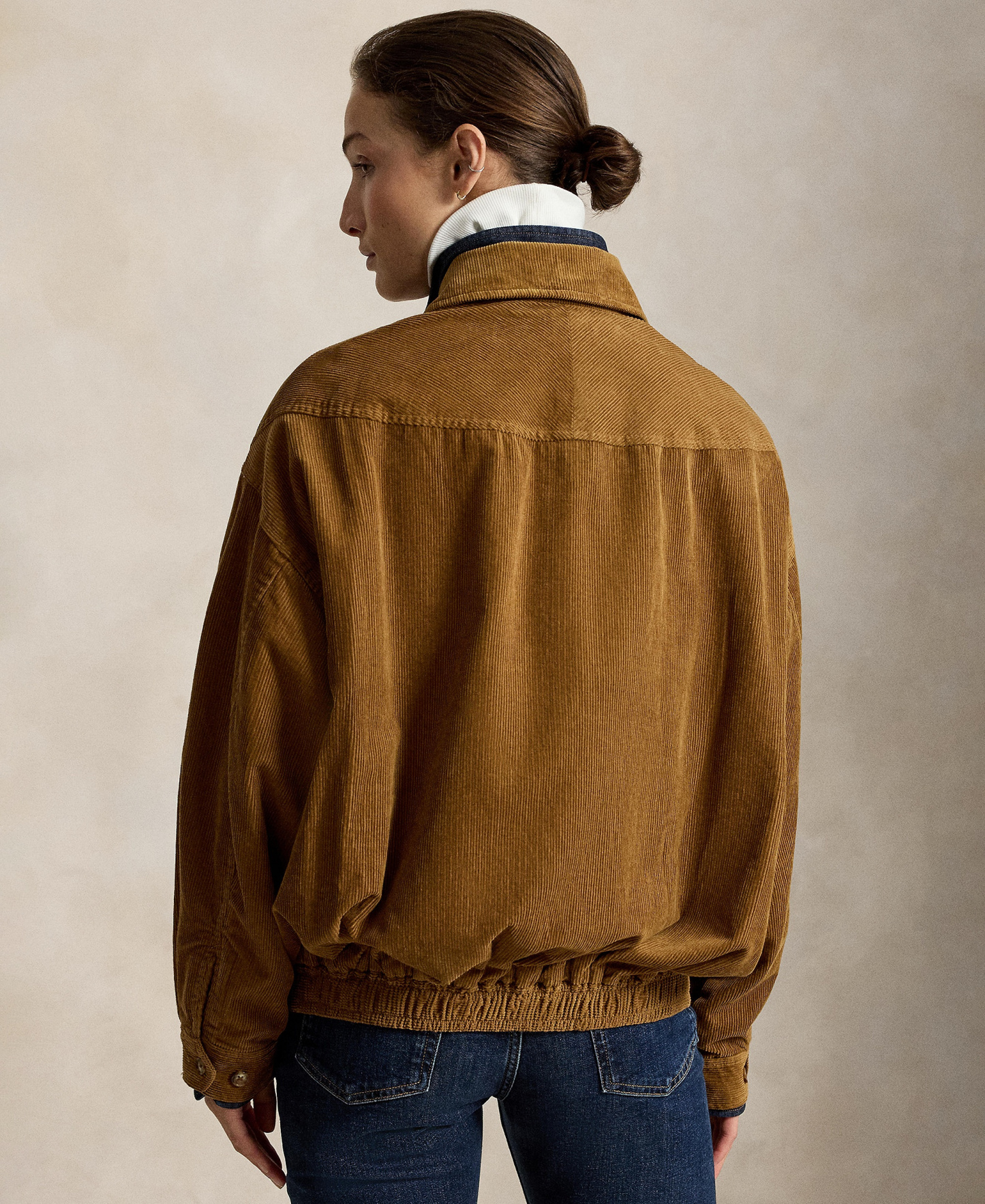 Polo Ralph Lauren Women's Bubble Relaxed-Fit Corduroy Jacket - Tan