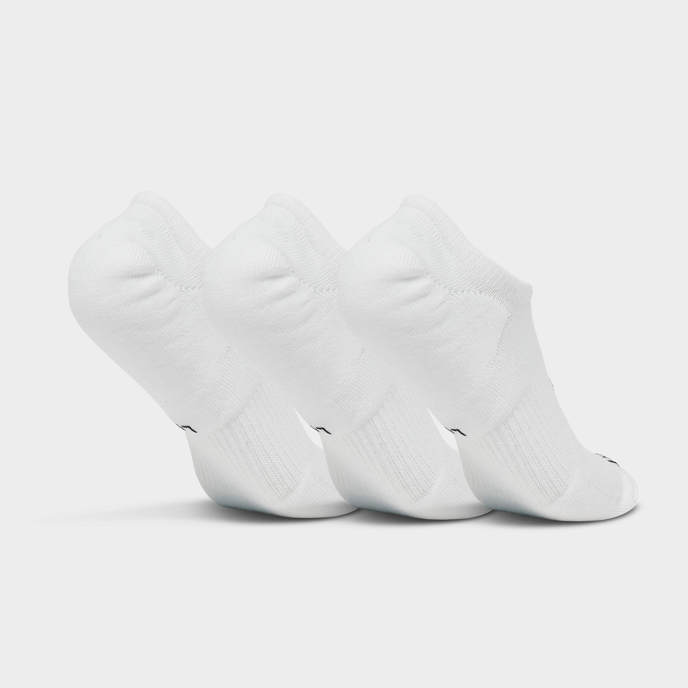 Women's Nithtke Everyday Plus Cushioned Training Footie Socks (3-Pack) - White/Black