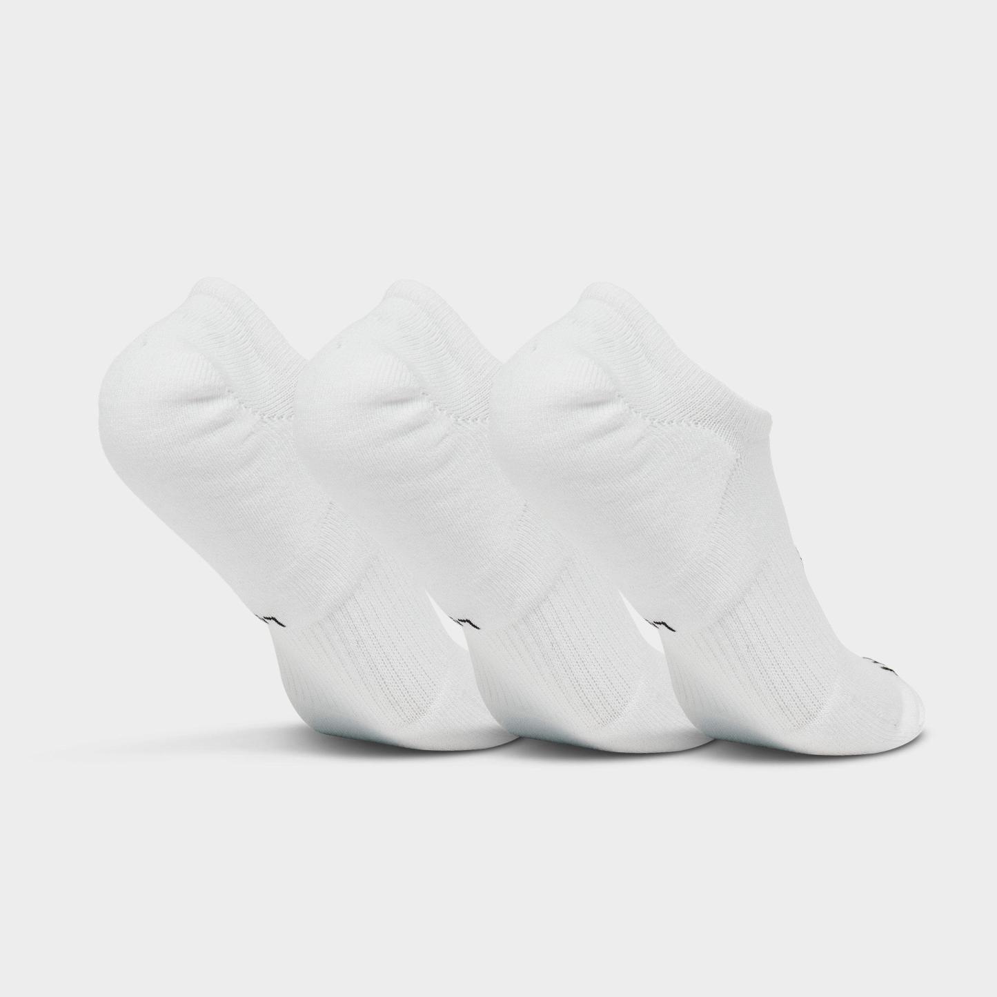 Women's Nithtke Everyday Plus Cushioned Training Footie Socks (3-Pack) - White/Black
