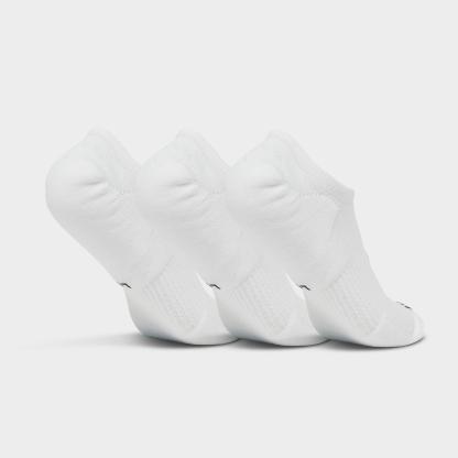 Women's Nithtke Everyday Plus Cushioned Training Footie Socks (3-Pack) - White/Black