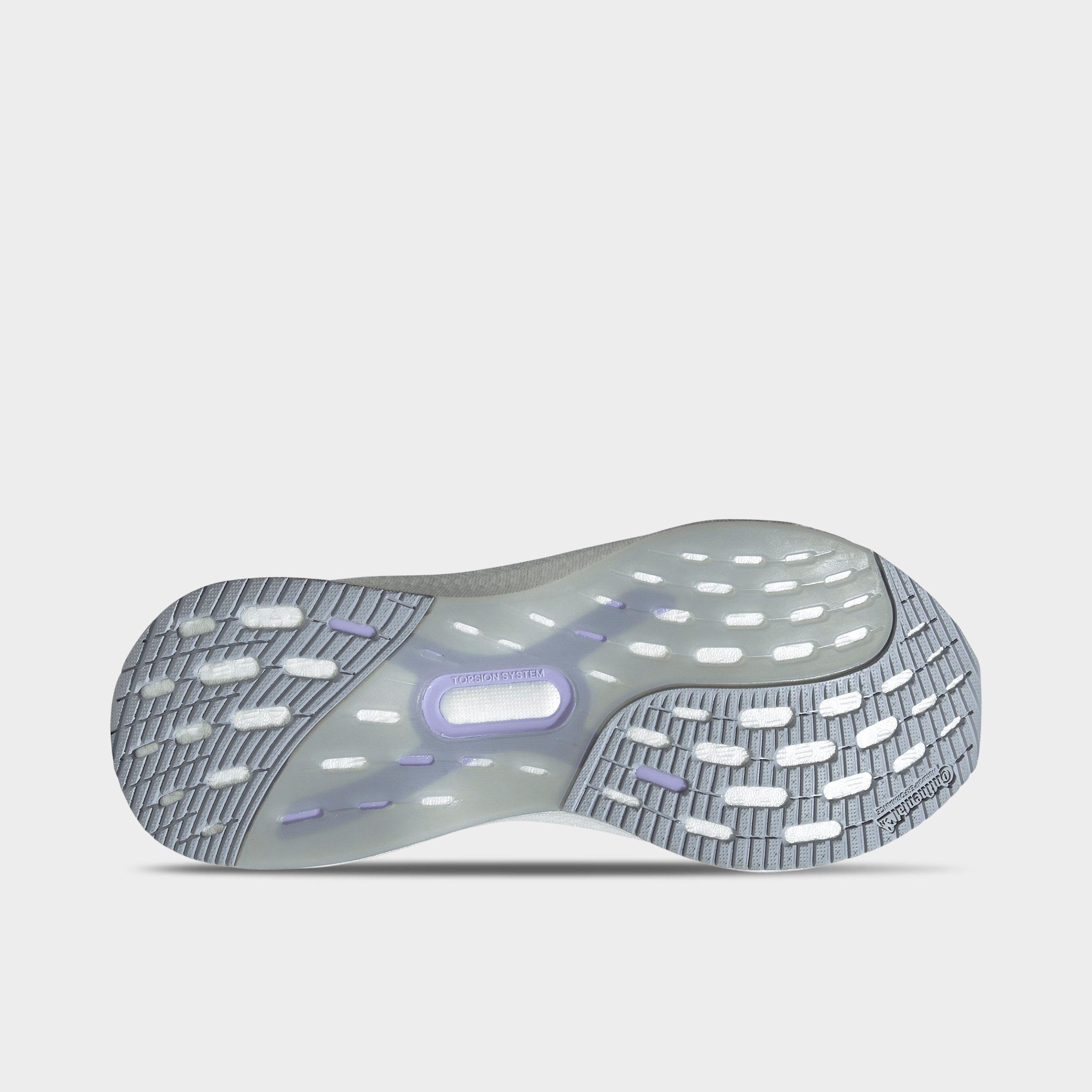 Women's adidas Ultraboost 5X Running Shoes - Cloud White/Mint Ton/Glow Purple - Bottom view