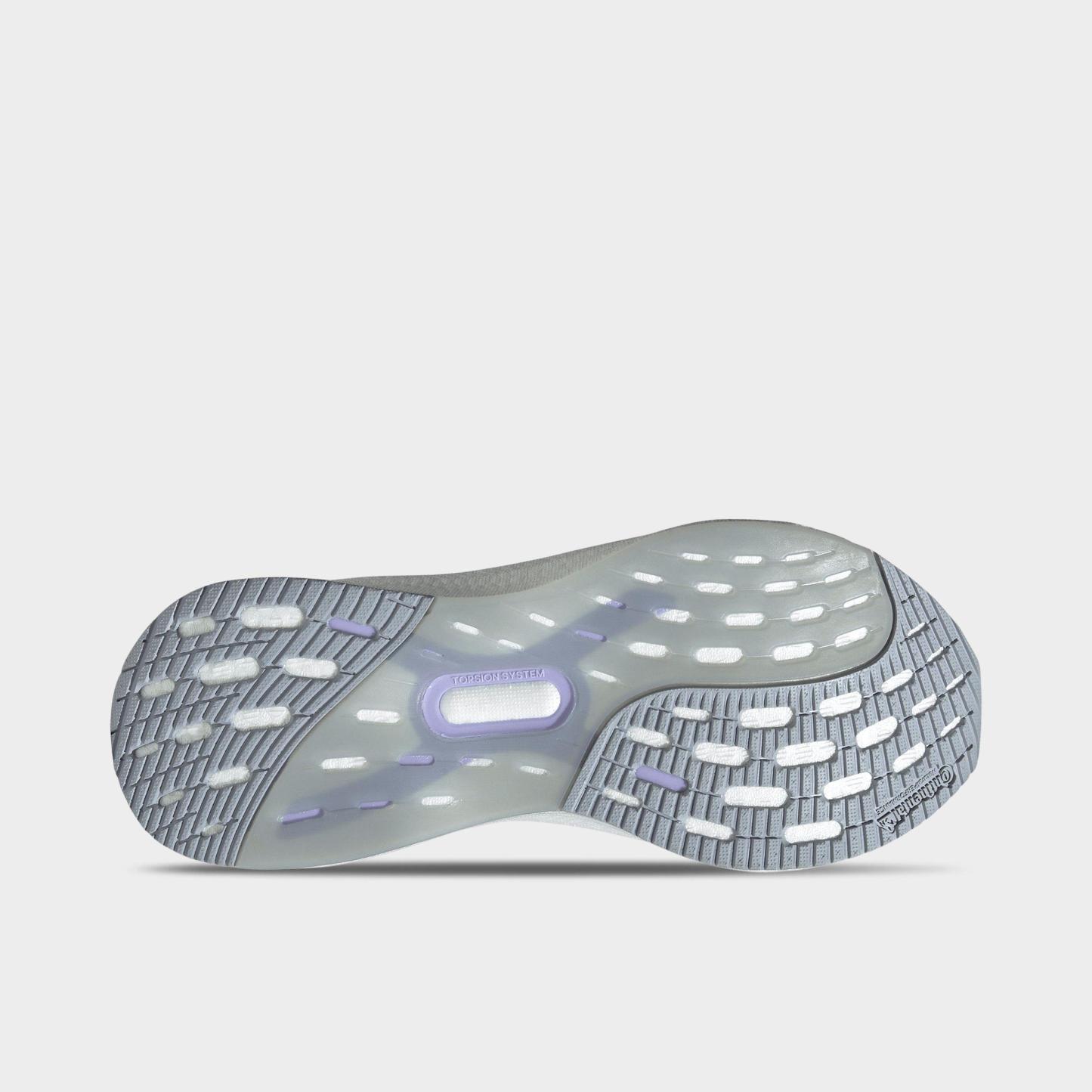 Women's adidas Ultraboost 5X Running Shoes - Cloud White/Mint Ton/Glow Purple - Bottom view