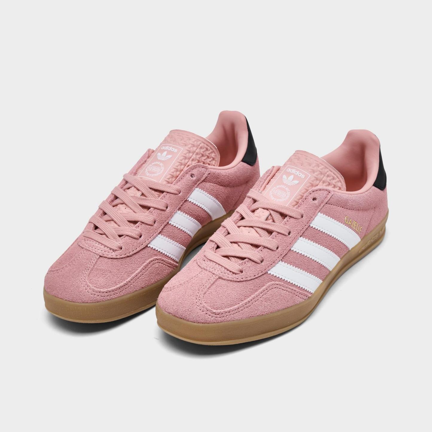 Big Kids' adidas Originals Gazelle Indoor Casual Shoes - Wonder Mauve/Footwear White/Core Black - view 2
