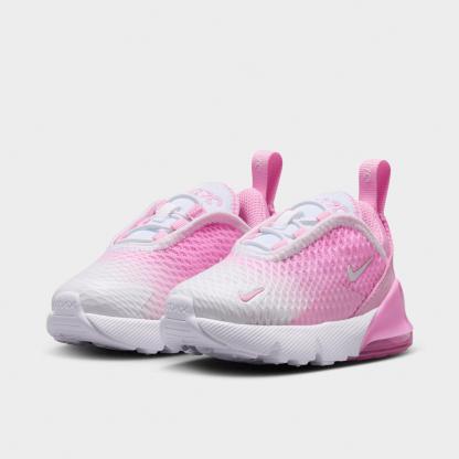 Kids' Toddler Nithtke Air Max 270 Casual Shoes - Pink Rise/White - Both shoes facing left