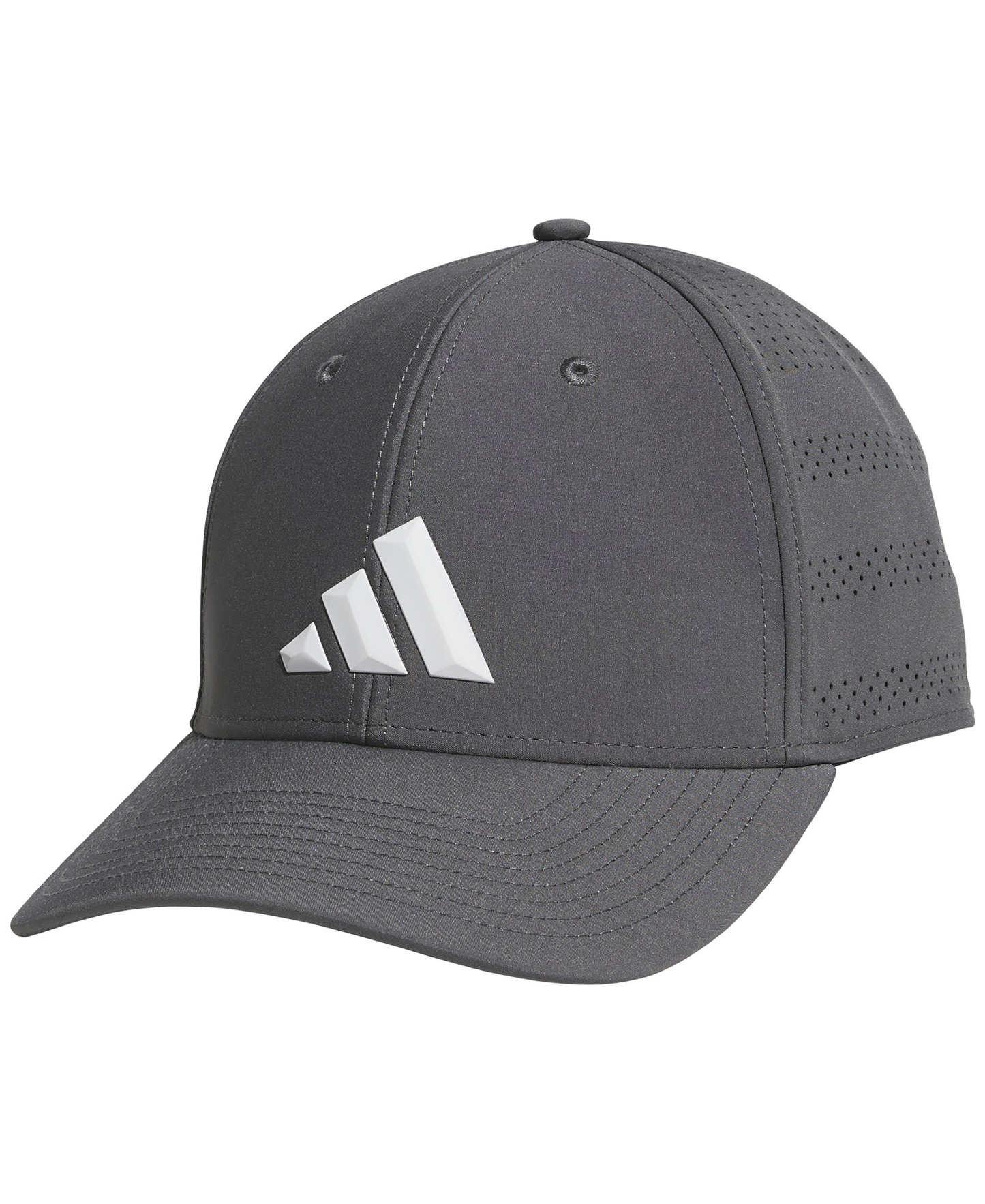 adidas Men's Game Day Stretch-Fit Hat - Gray Six
