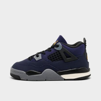 Kids' Toddler Air Jordan Retro 4 Basketball Shoes - Imperial Purple/Multi-Color/Multi-Color - view 1