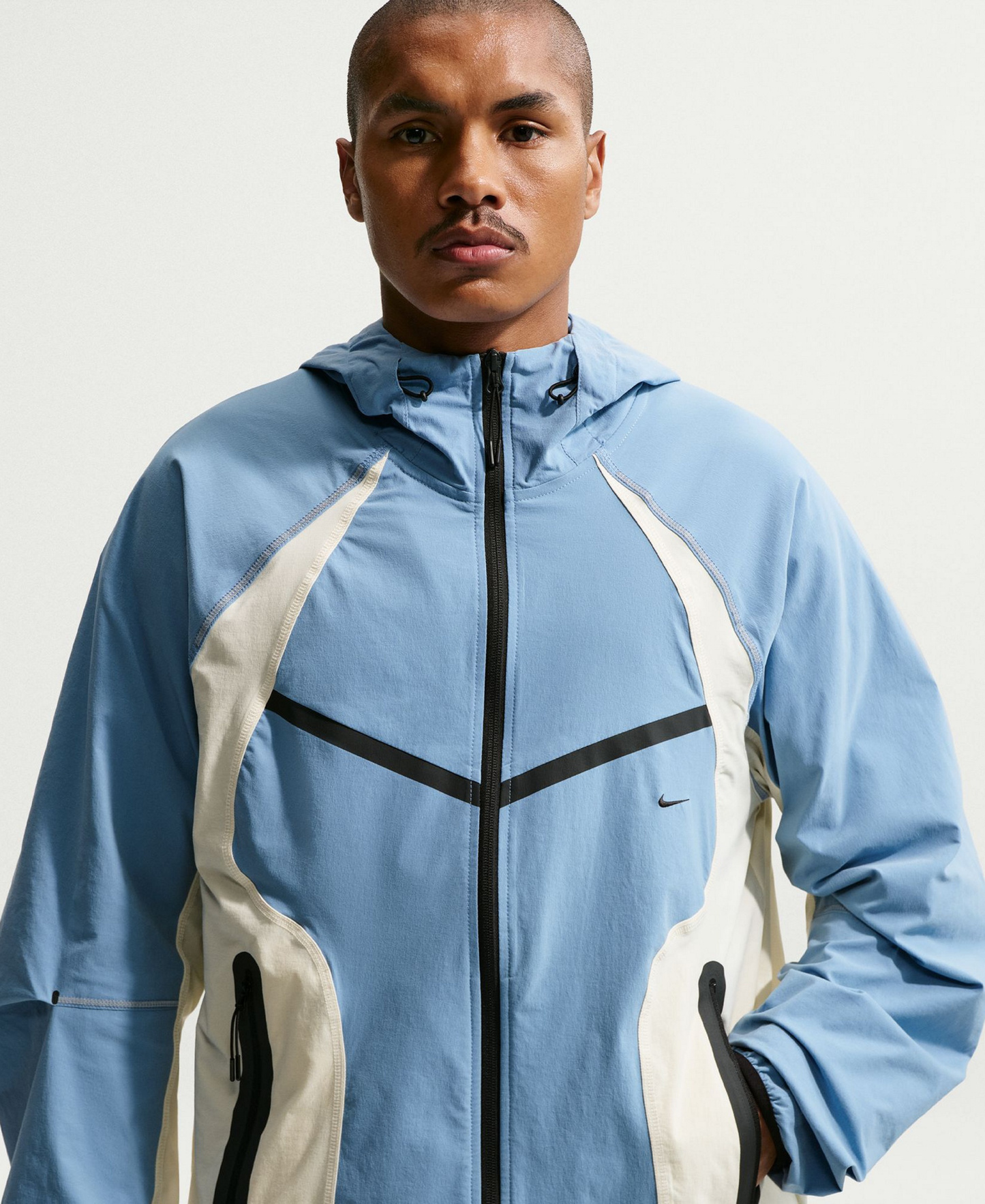 Nike Men's Tech Dri-FIT Full-Zip Windrunner Jacket - Work Blue/Coconut Milk/Black