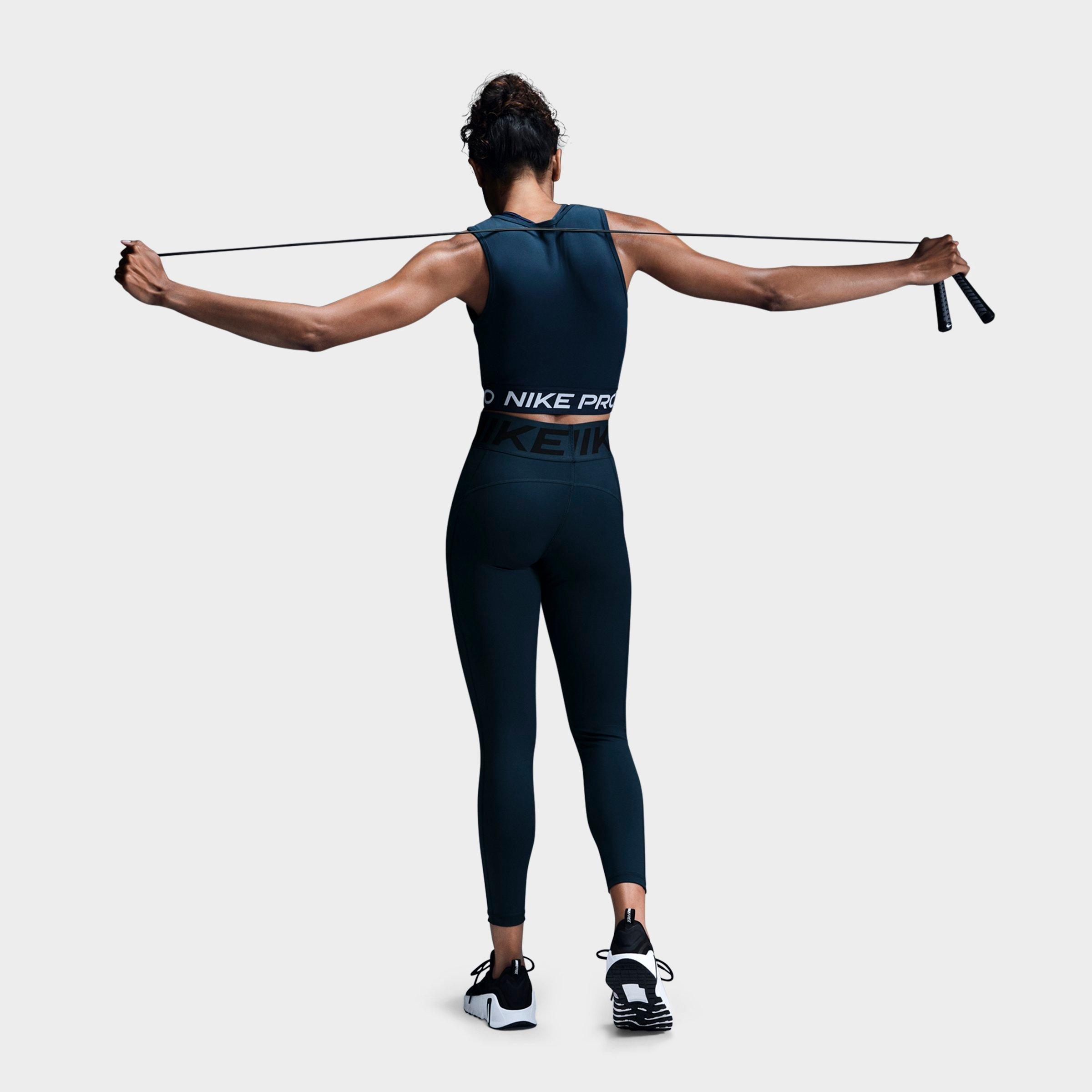 Women's Nithtke Pro Dri-FIT Crop Tank - Armory Navy/White