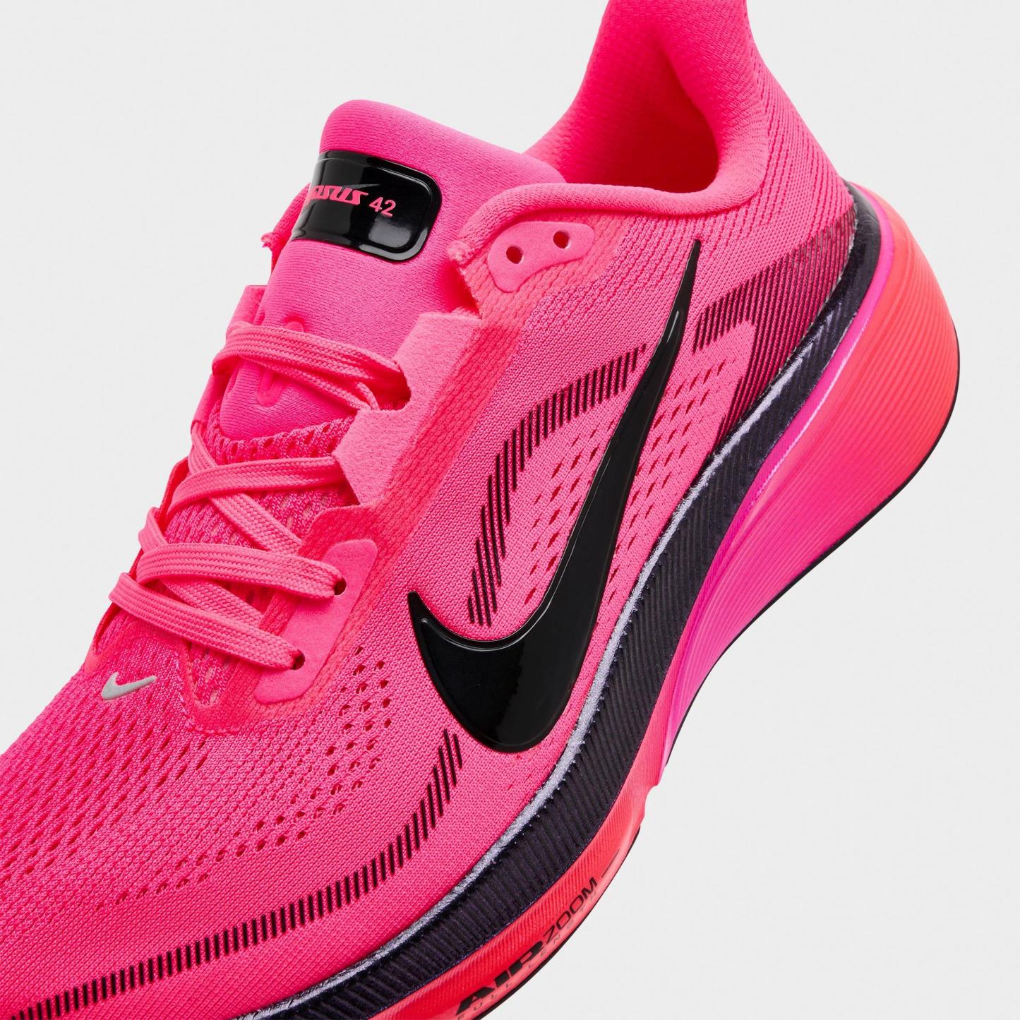 Women's Nithtke Pegasus 42 Running Shoes - Part 1 - Hyper Pink/Black/Laser - Detail shot
