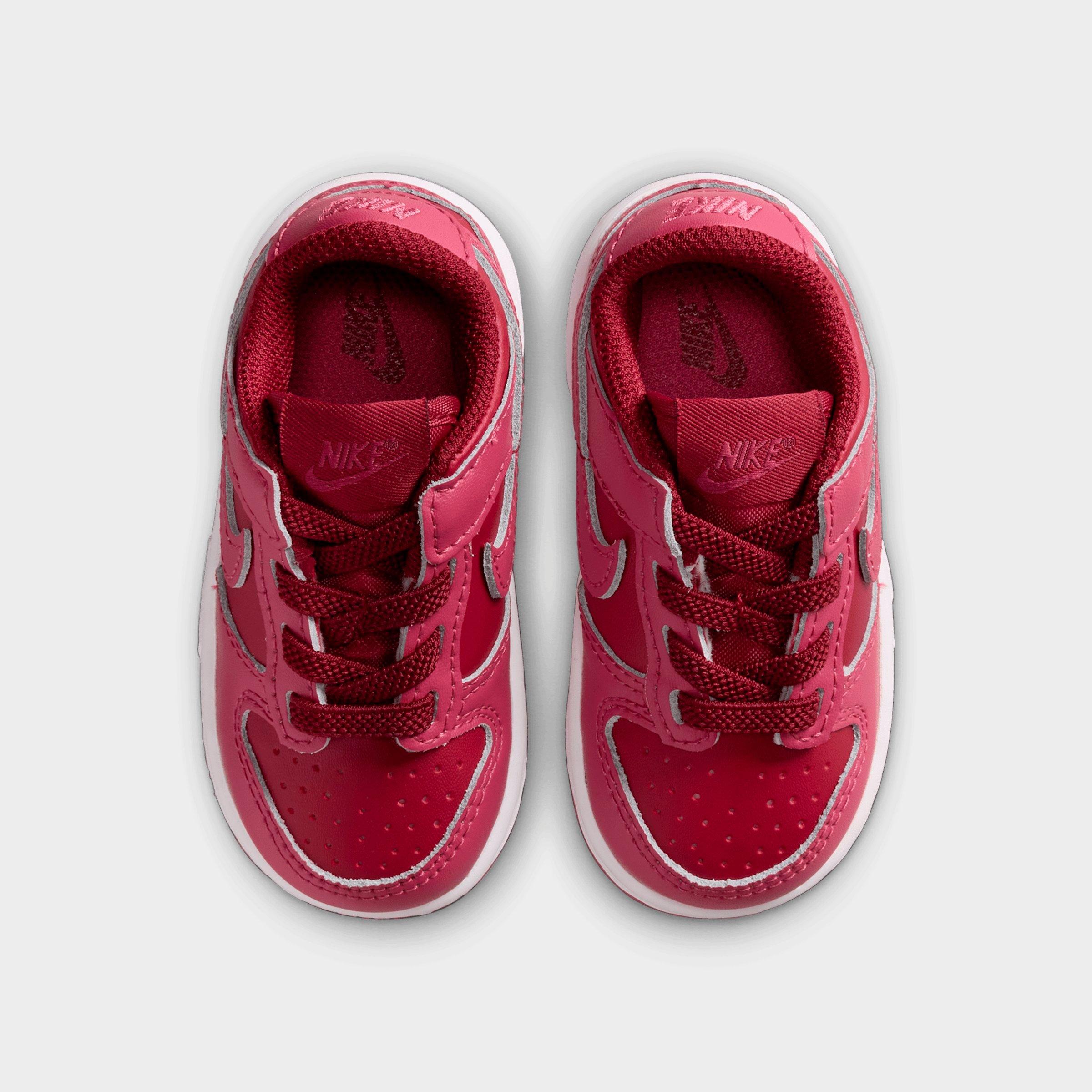 Kids' Toddler Nithtke Dunk Low Casual Shoes - Team Red/Sweet Beet/White/Sweet Beet - Top view