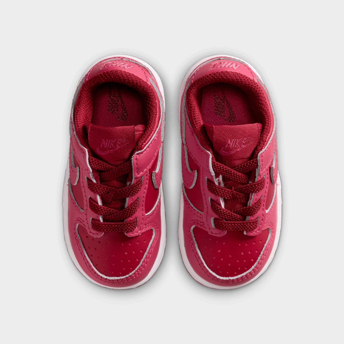 Kids' Toddler Nithtke Dunk Low Casual Shoes - Team Red/Sweet Beet/White/Sweet Beet - Top view