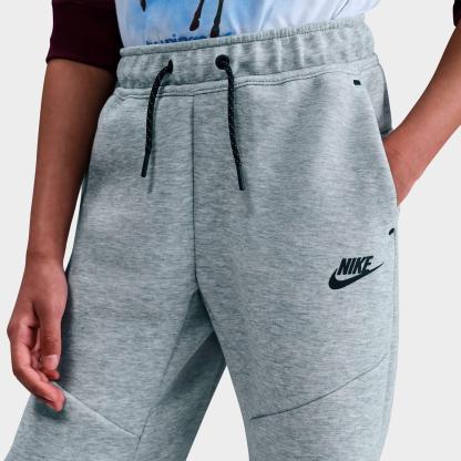 Big Kids' Nithtke Sportswear Tech Fleece Open Hem Pants - Dark Grey Heather/Black/Black