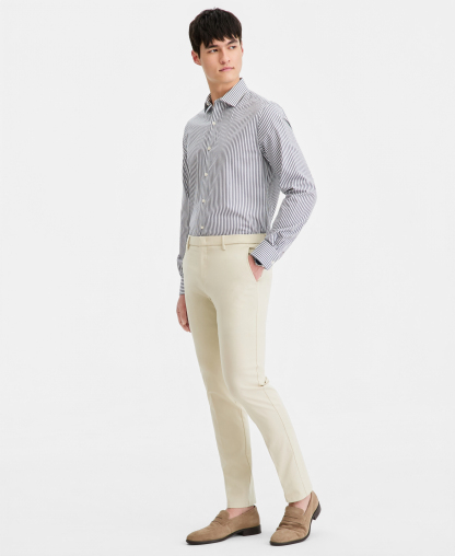 Tommy Hilfiger Men's Modern-Fit TH Flex Stretch Solid Performance Pants - CREAM