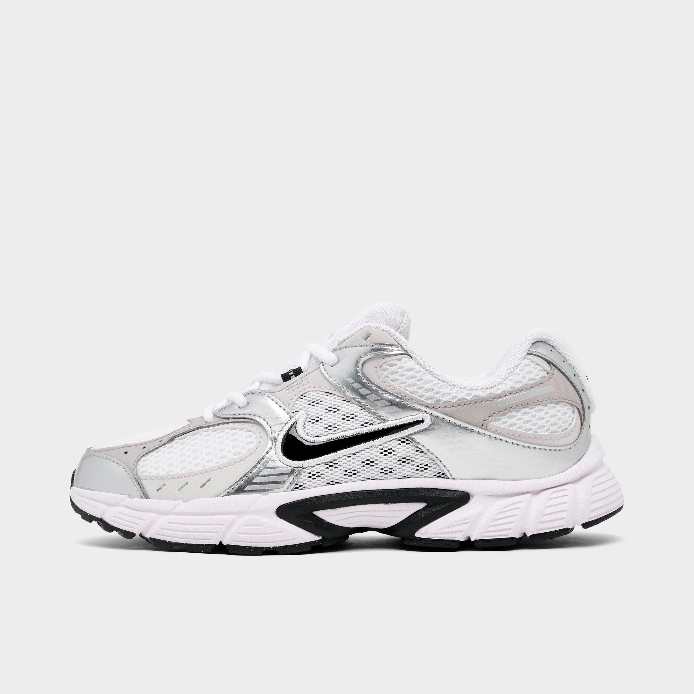 Big Kids' Nithtke V5 RNR Casual Shoes - White/Vast Grey/College Grey/Black - Left shoe facing left. Outside of the shoe.