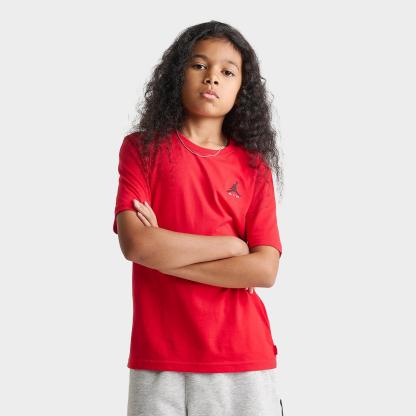Big Kids' Jordan Brooklyn Essentials Embroidered Jumpman T-Shirt - University Red - view 1