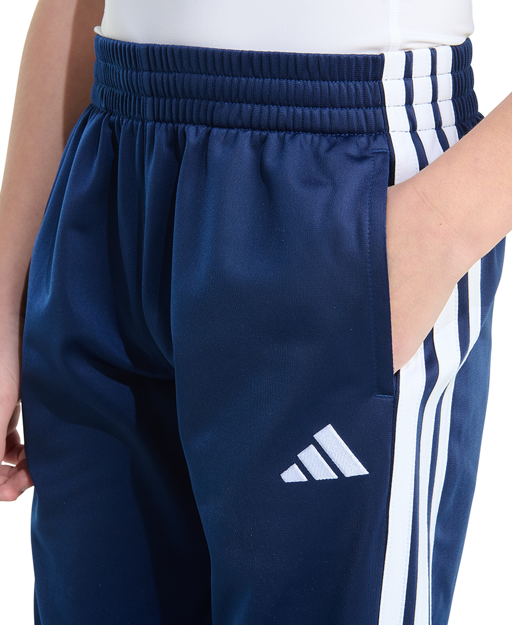 adidas Big Boys Elastic-Waistband Essential 3-Stripe Jogger Pants - Dark Blue