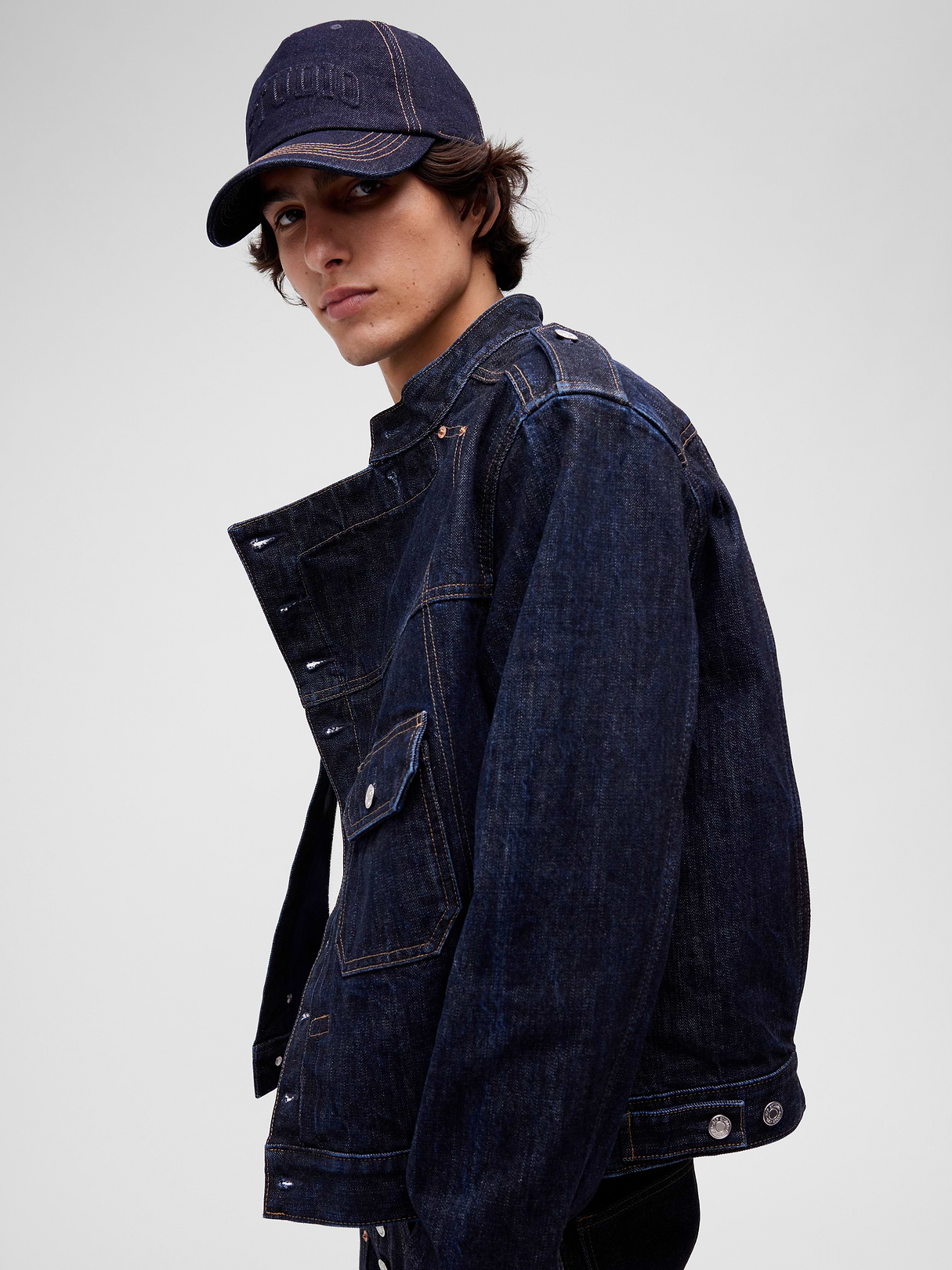 GapStudio Logo Baseball Hat - Dark denim