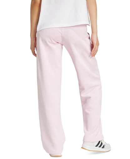 adidas Women's Essentials Small Logo Feel Cozy Open Hem Pants - Clear Pink/White