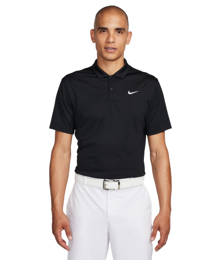 Nike Men's Relaxed-Fit Core Dri-FIT Short-Sleeve Golf Polo Shirt - Black/White
