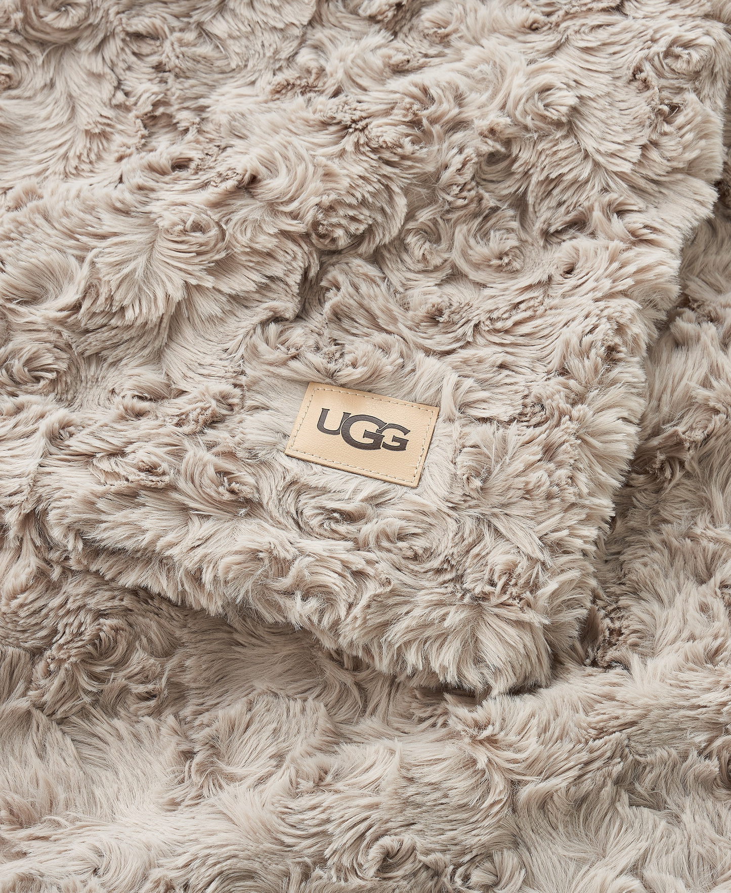 UGG® Adalee Faux Fur Throw, 50" x 70" - Oyster