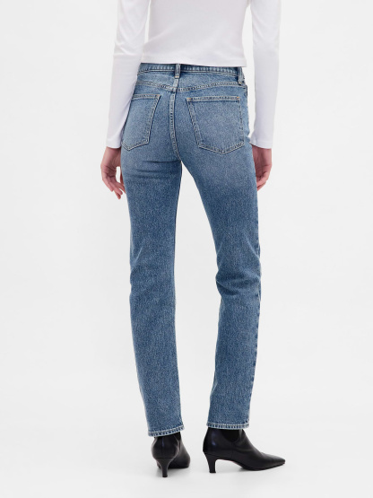 High Rise '90s Slim Straight Jeans - Medium indigo