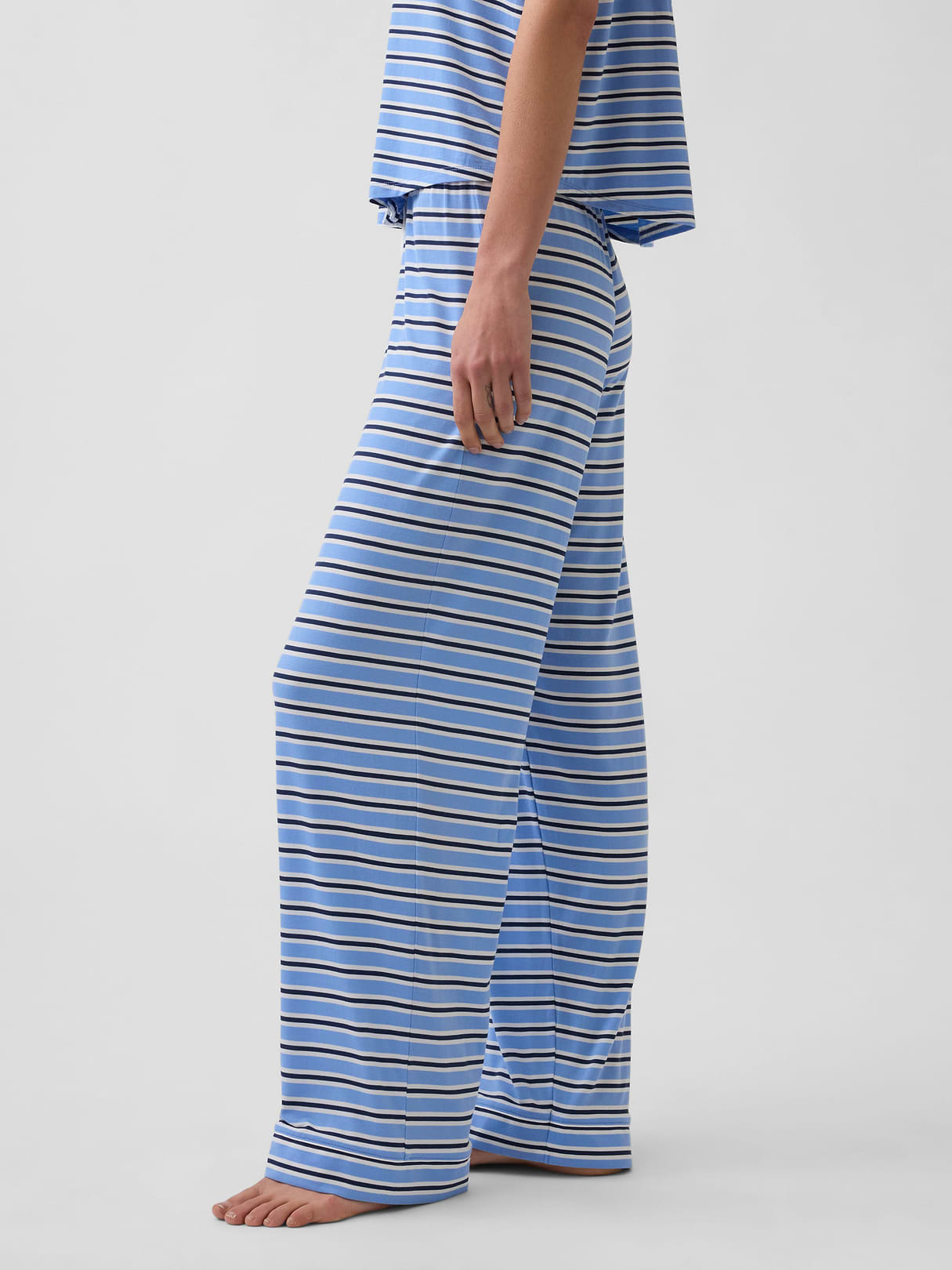 SoftMade Modal PJ Pants - Tonal blue stripe