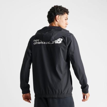 Men's New Balance Performance Full-Zip Woven Jacket - Black/Black - view 4
