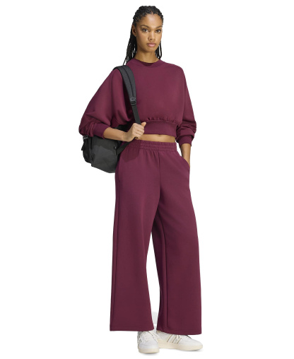 adidas Women's Straight Soft Lux Sportswear Pants - Maroon