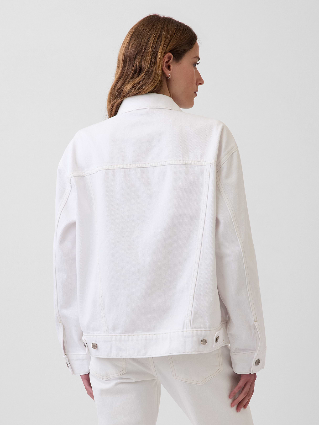 Oversized Icon Denim Jacket - Fresh white