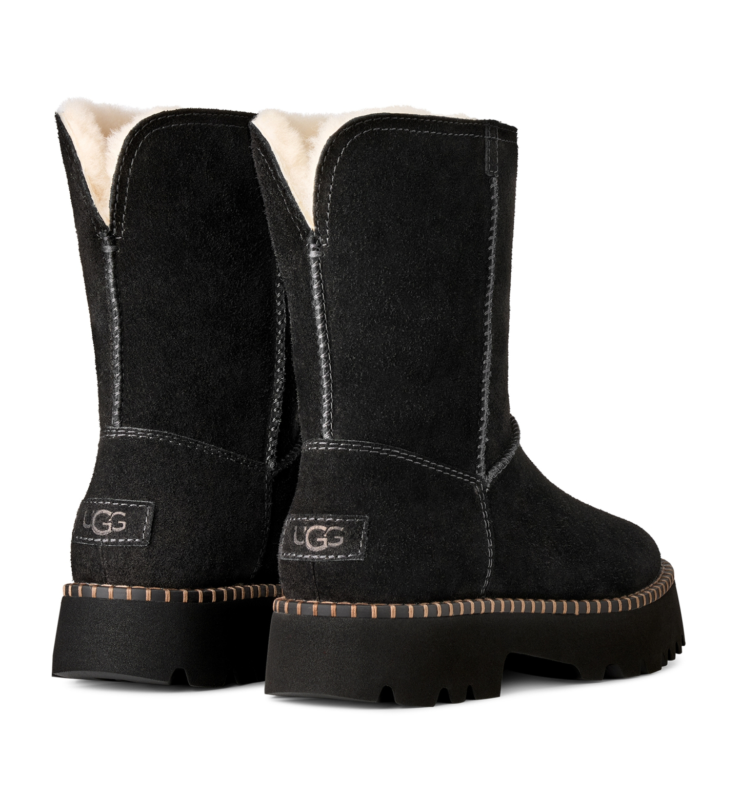 UGG® Women's Uptowner Round Toe Short Booties - Black