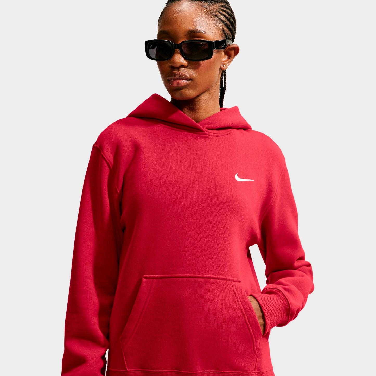 Women's Nithtke Studio Fleece Medium-Weight Pullover Hoodie - Tough Red/Sail