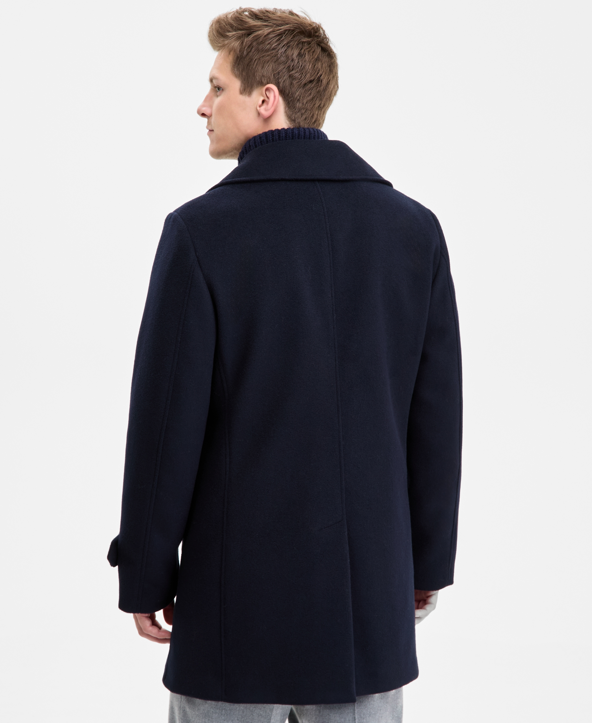 Tommy Hilfiger Men's Modern Fit Peacoat - Navy