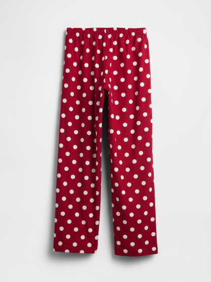 Adult Softest Flannel PJ Pants - Red with white polka dots