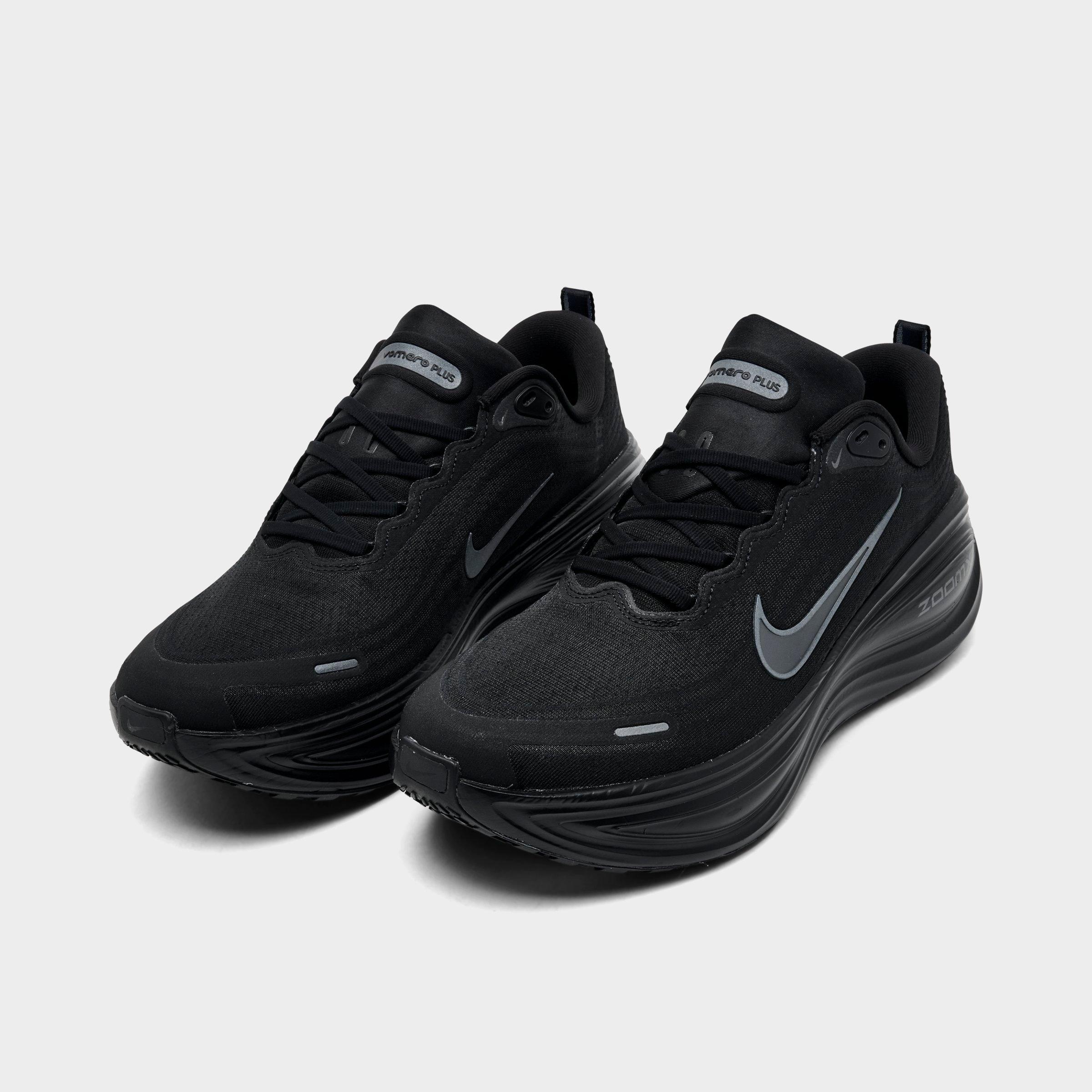 Men's Nithtke Vomero Plus Running Shoes - Part 2 - Black/Dark Smoke Grey/Metallic Dark Grey - Both shoes facing left