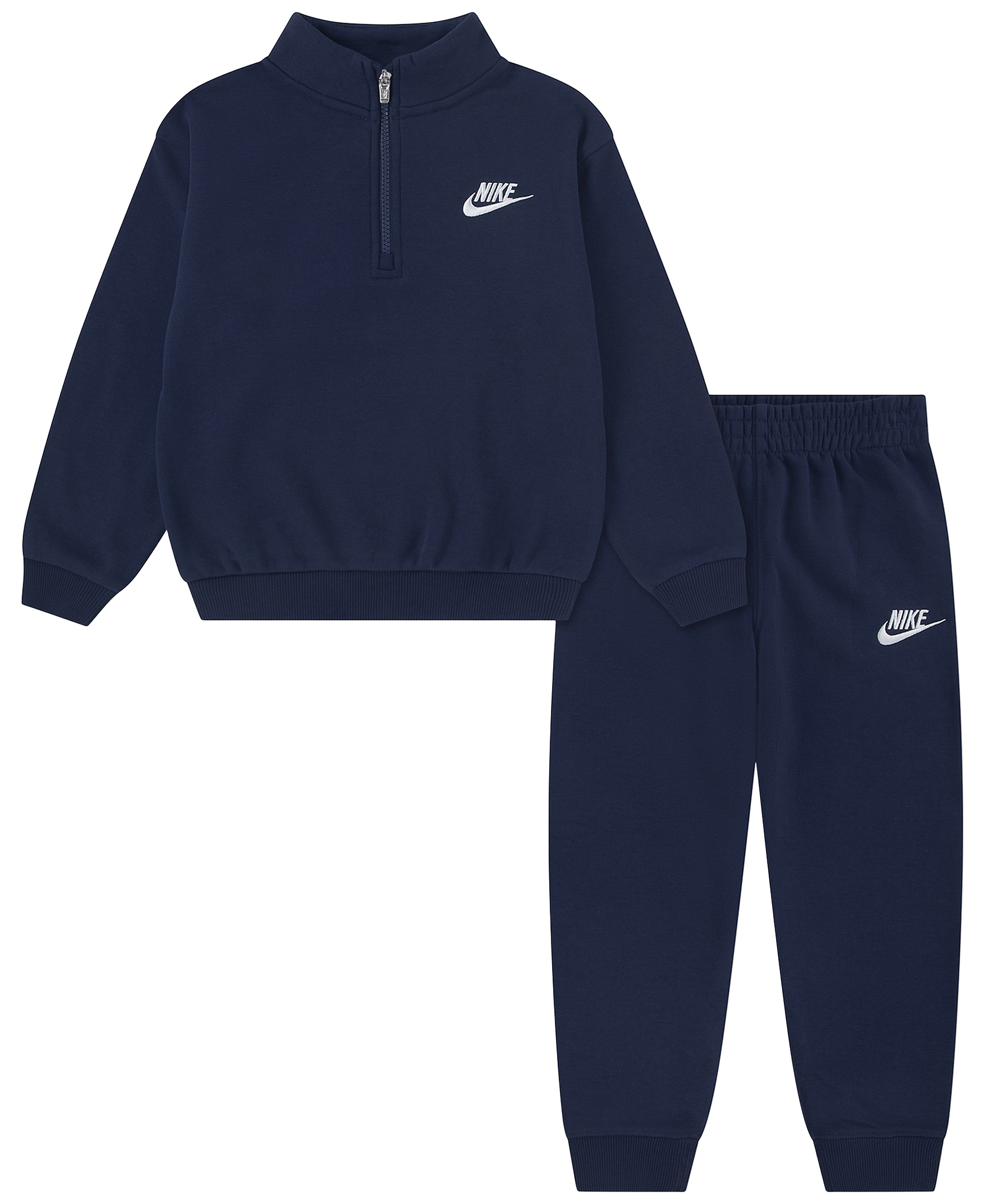 Nike Toddler Boys' 2T-4T Logo Detail Sweatshirt and Joggers, 2-Piece Set - Midnight Navy