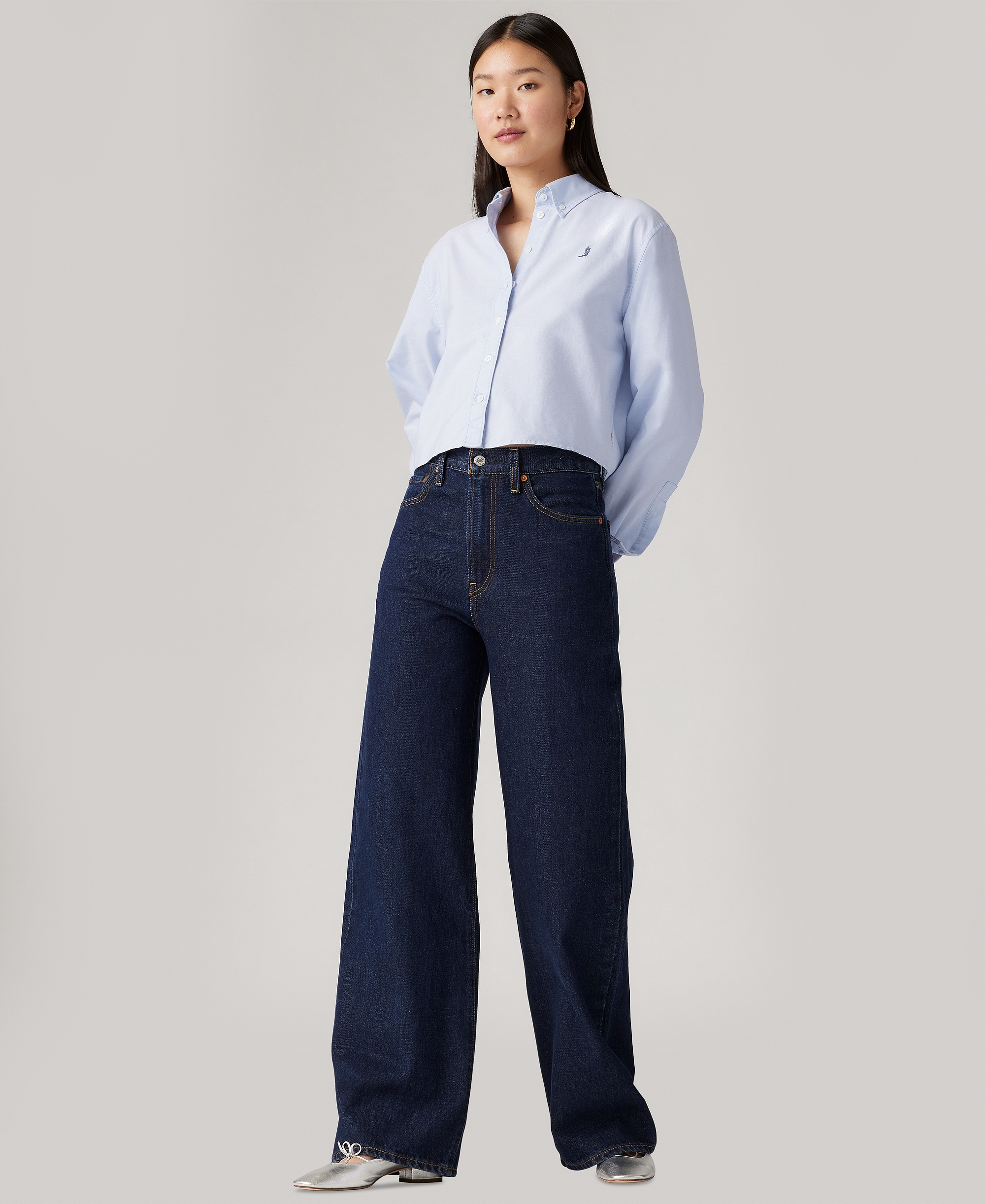 Levi's Premium Women's Ribcage Wide-Leg Jeans - Shaded View