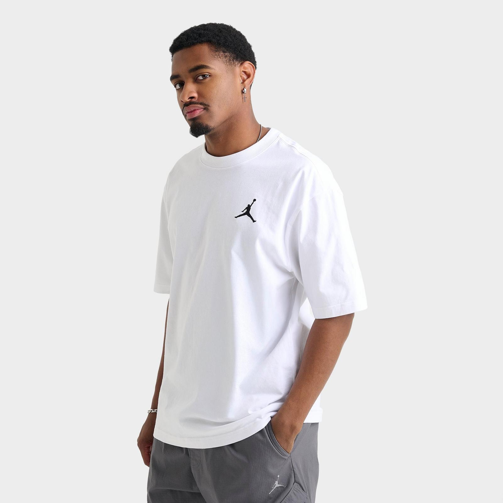 Men's Jordan Embroidered Jumpman T-Shirt - White/Black - view 1