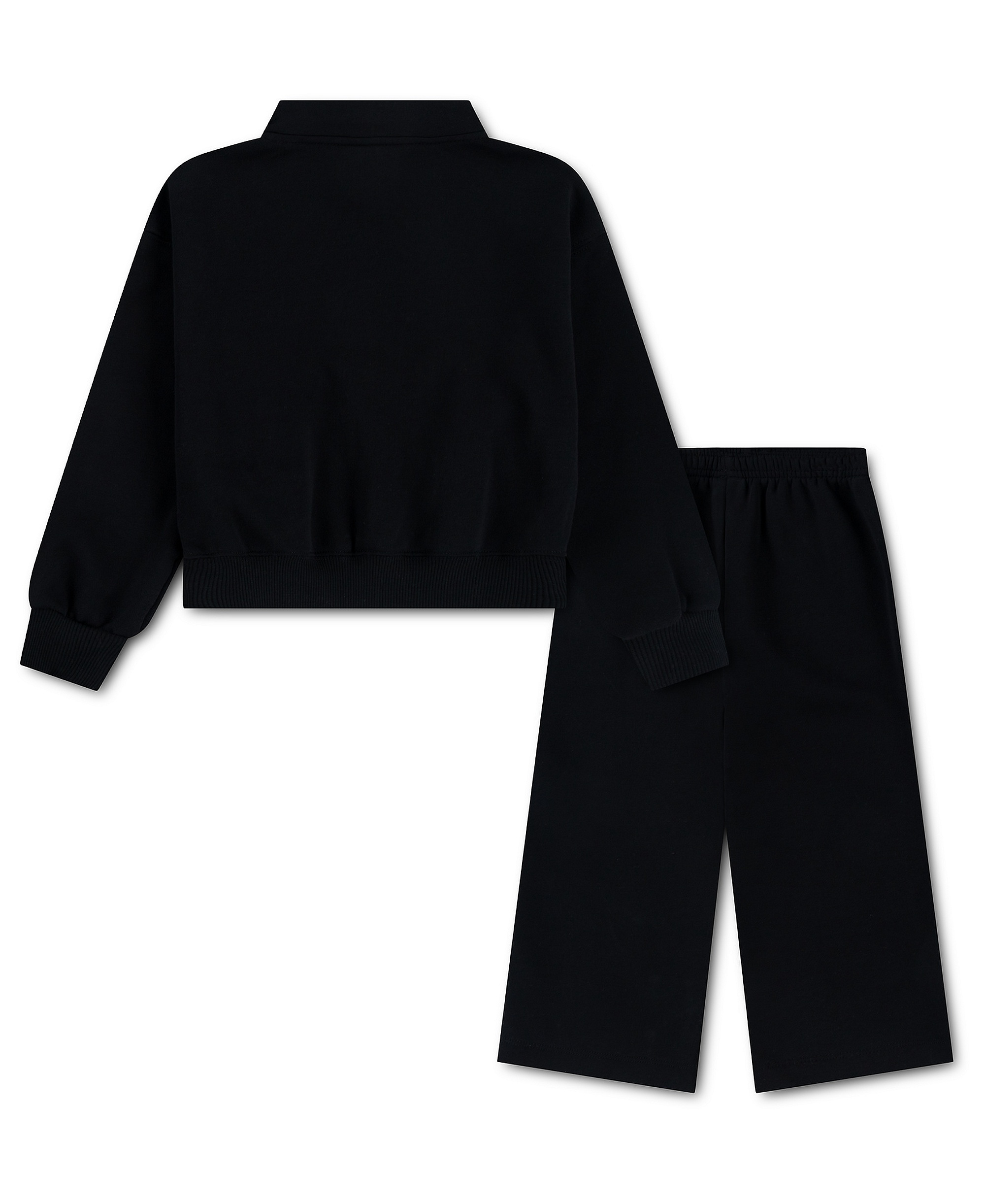 Nike Toddler Girls' 2T-4T Sportswear Standard Fleece Half-Zip Top and Pants, 2-Piece Set - Black