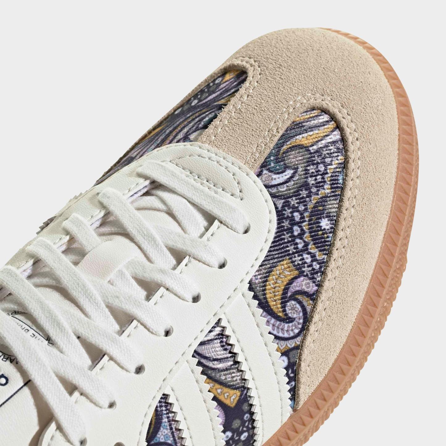 Big Kids' adidas Originals Samba OG Casual Shoes - Part 1 - Core White/Orchid Fusion/Gum - Detail shot