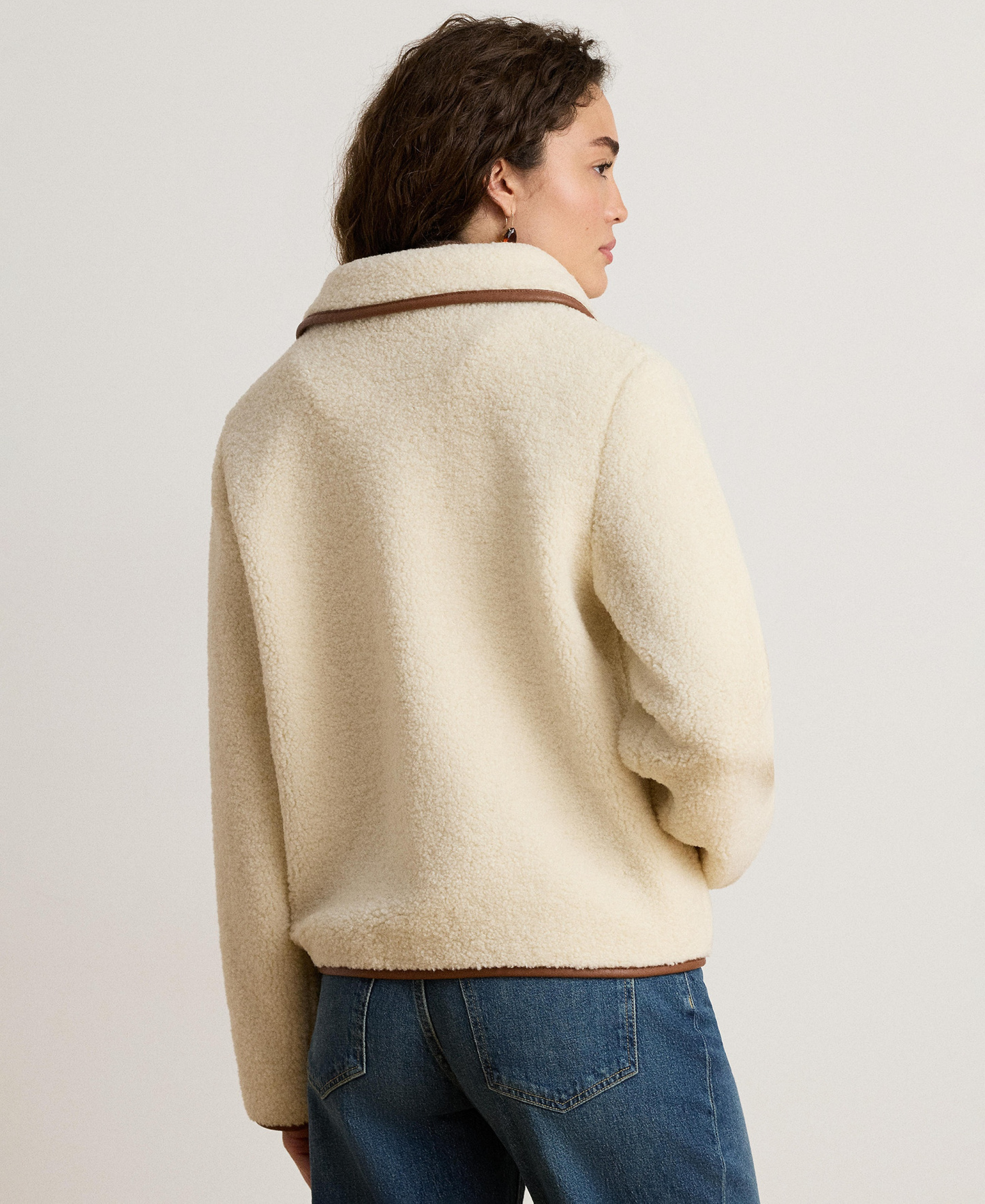 Lauren Ralph Lauren Women's Sherpa Jacket - Cream