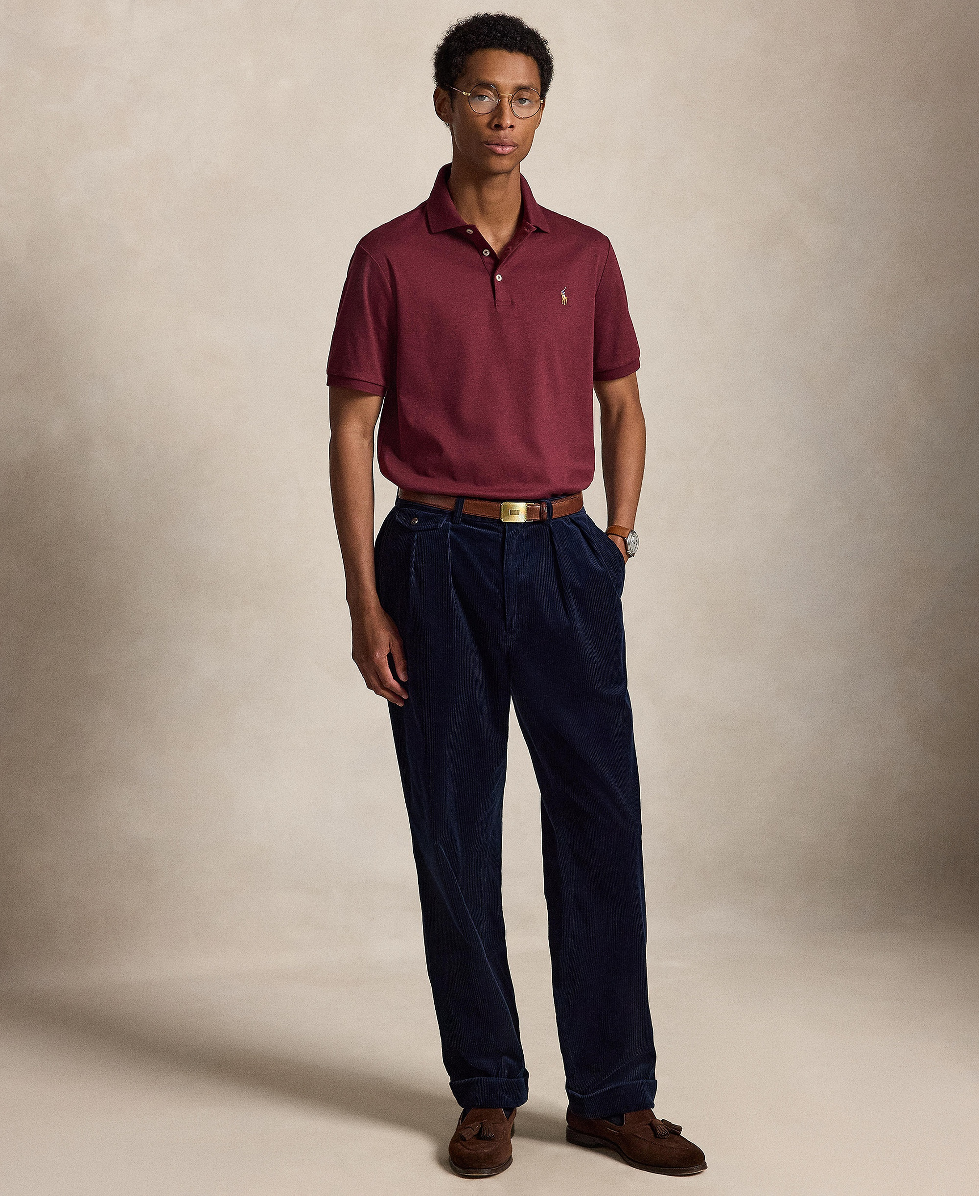 Polo Ralph Lauren Men's Classic-Fit Soft Cotton Polo Shirt - Spring Wine Heather
