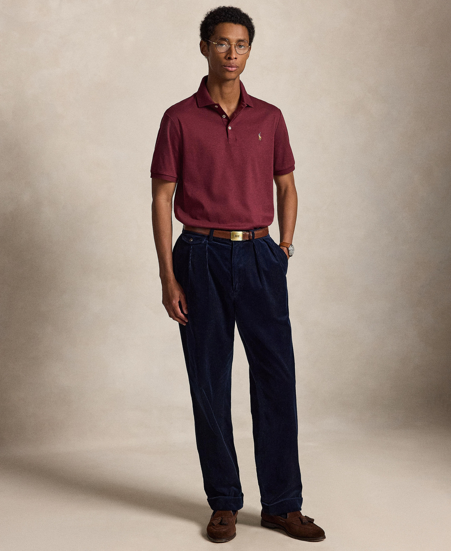 Polo Ralph Lauren Men's Classic-Fit Soft Cotton Polo Shirt - Spring Wine Heather