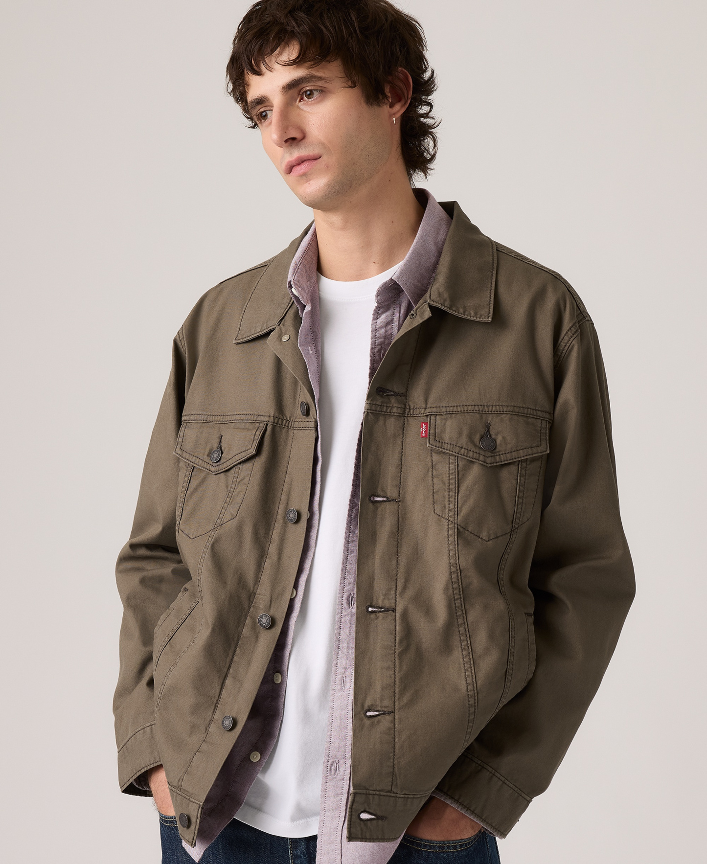 Levi's Men's Relaxed-Fit Trucker Jacket - Maitake Brown