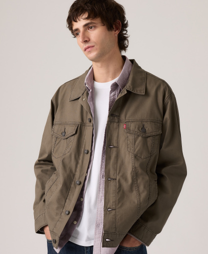 Levi's Men's Relaxed-Fit Trucker Jacket - Maitake Brown